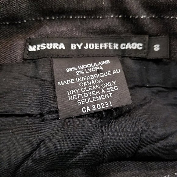 Misura by Joeffer Caoc Gray Pinstripe Wide Leg Trouser Pants 8 Womens 31 x 32 - Picture 2 of 9